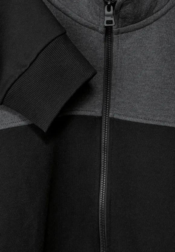 Colourmix Troyer Sweatjacke - Black