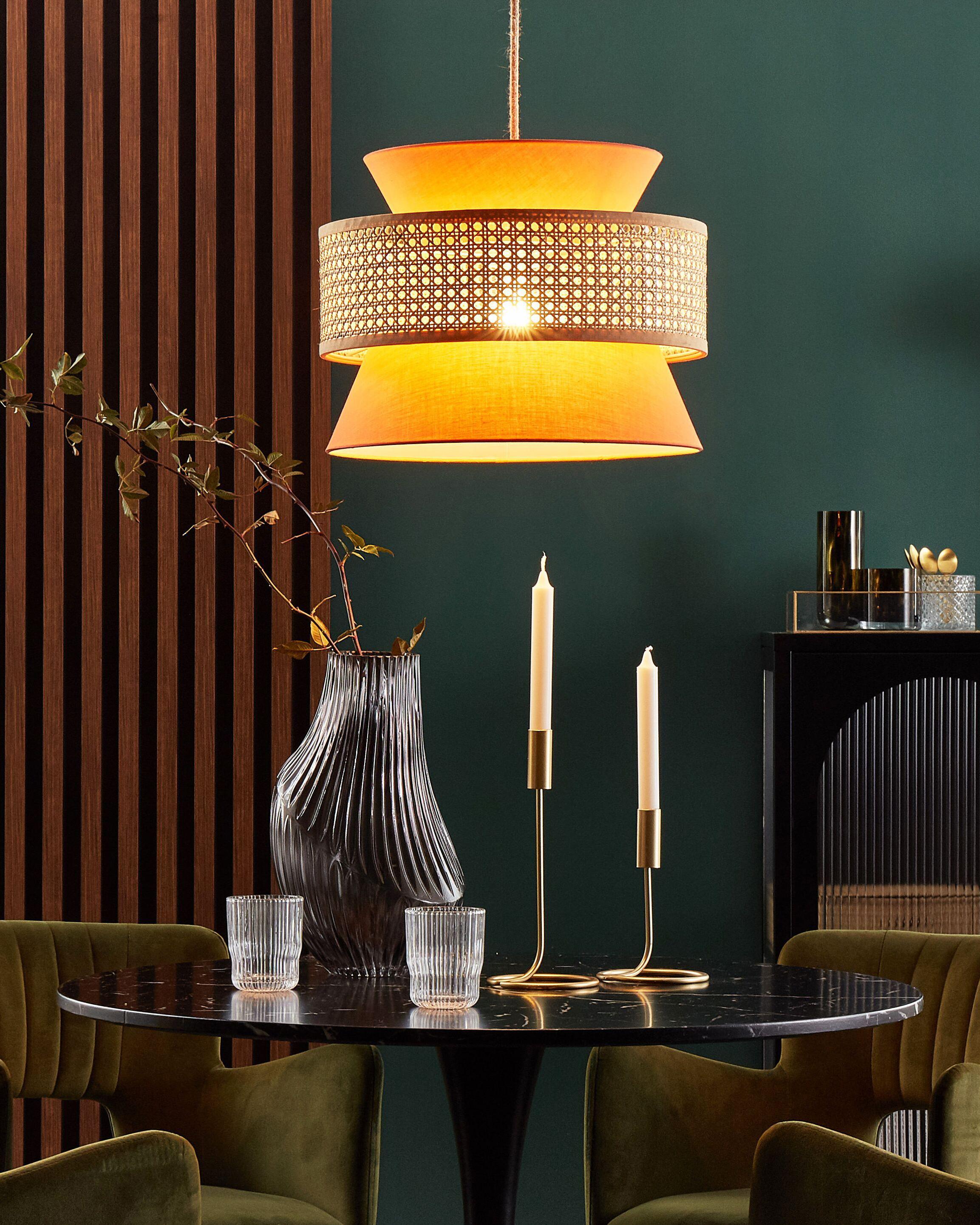 Hanglamp LUYANO Rotan Koraalrood