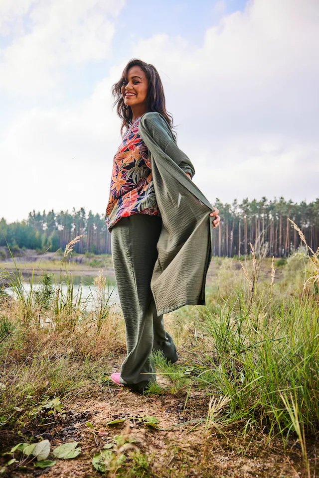 Aniston PLUS Langjacke aus strukturierter Ware