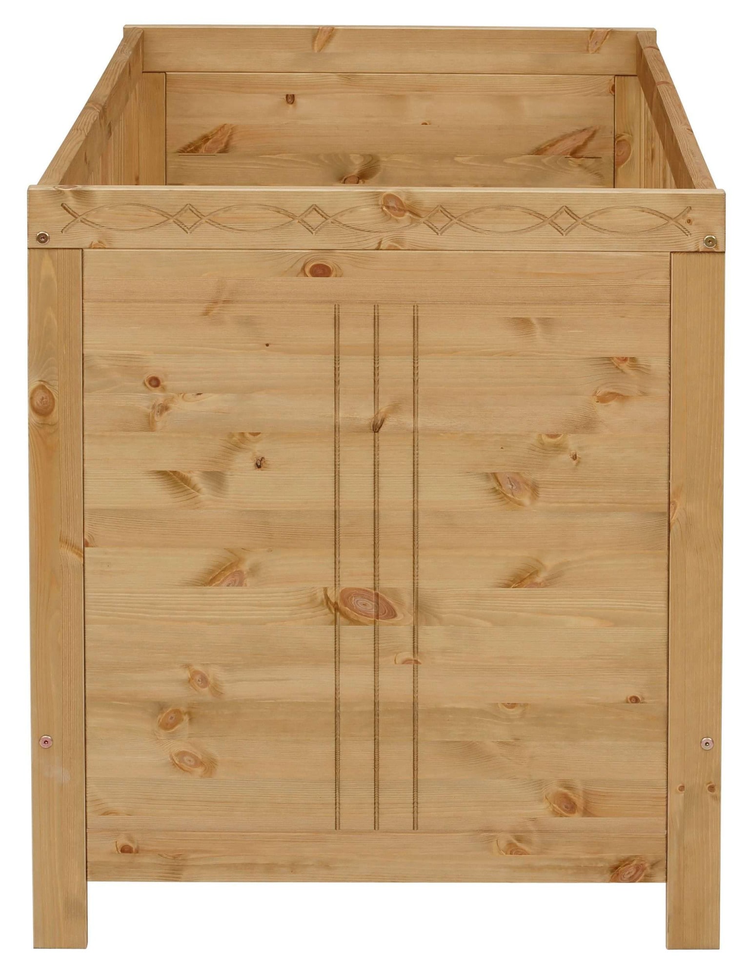 Lüttenhütt Babyzimmer-Komplettset »Indra, FSC® zertifiziertes Massivholz, zum Jugendzimmer umgestaltbar« Kleiderschrank, Bett, Kommode + Aufsatz, Unterbau-, Wand- & Standregal,