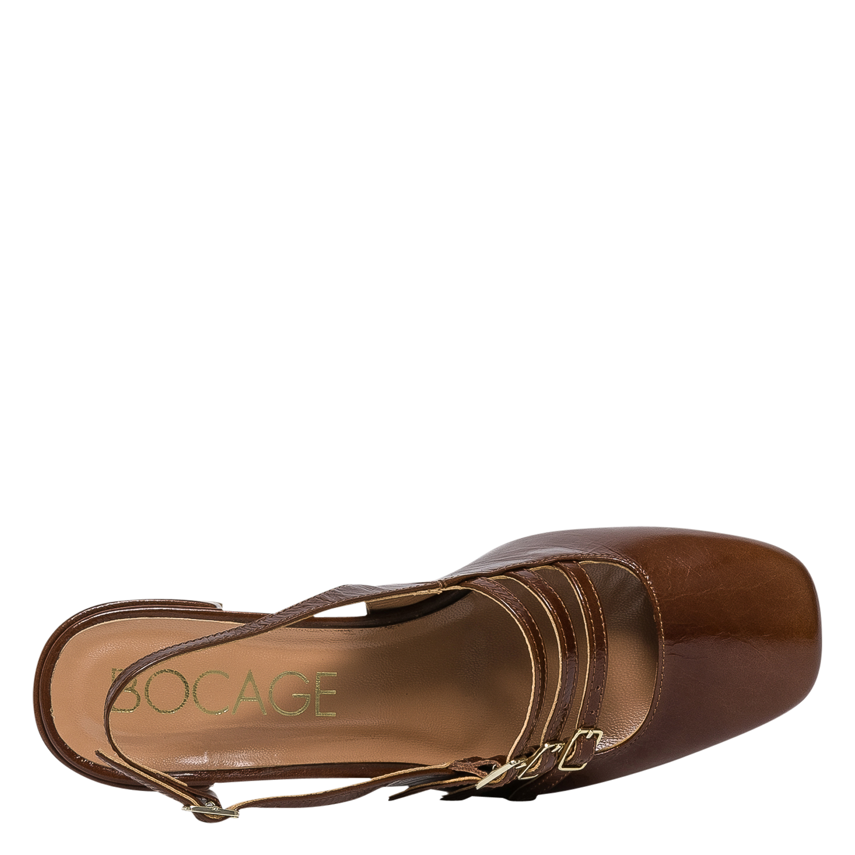 DEMI - Babies à talonsen cuir| Marron