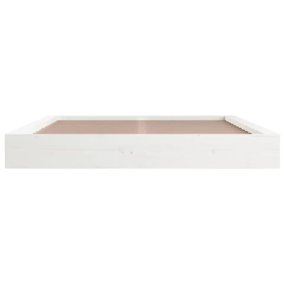 vidaXL - Bed frame met opbergruimte - Wit - Massief hout - 160x200 cm