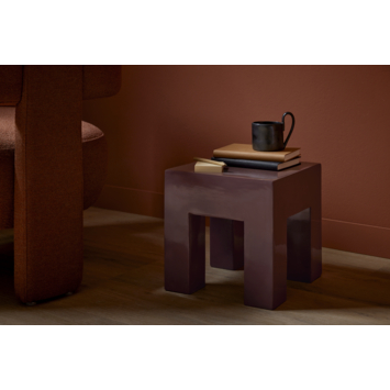 KARWEI bijzettafel Olivier burgundy 33 x 33 cm