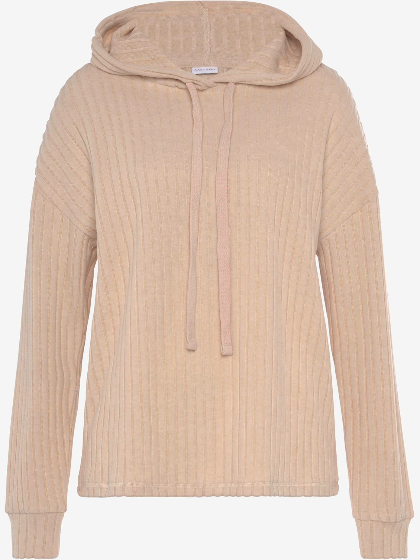 Sweatshirt côtelé à capuche
