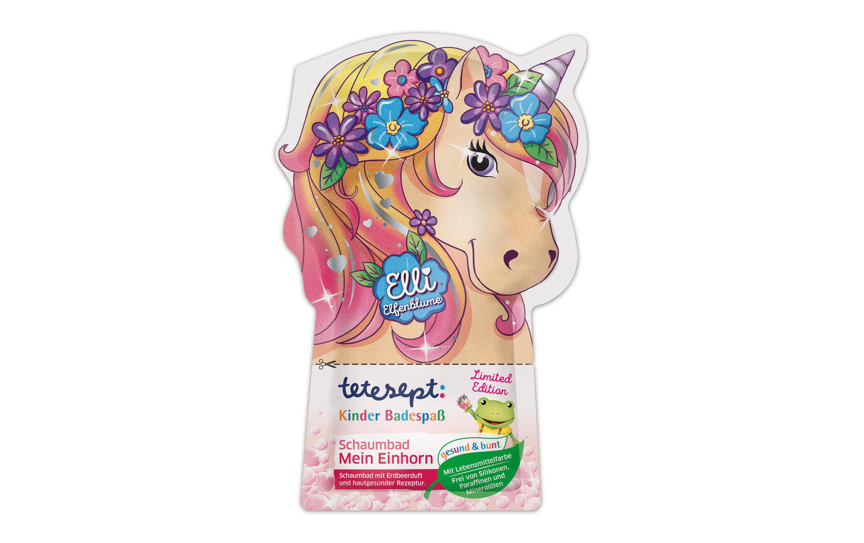 Badesalz Mein Einhorn, assortiert 40 mlBadespass für Kinder färbt das Wasser rosa und erzeugt viel Schaum