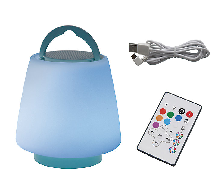 Lampe extérieure LED intégrée Arrondie Connexion Bluetooth 4W IP44 16.5x16.8cm Blanc