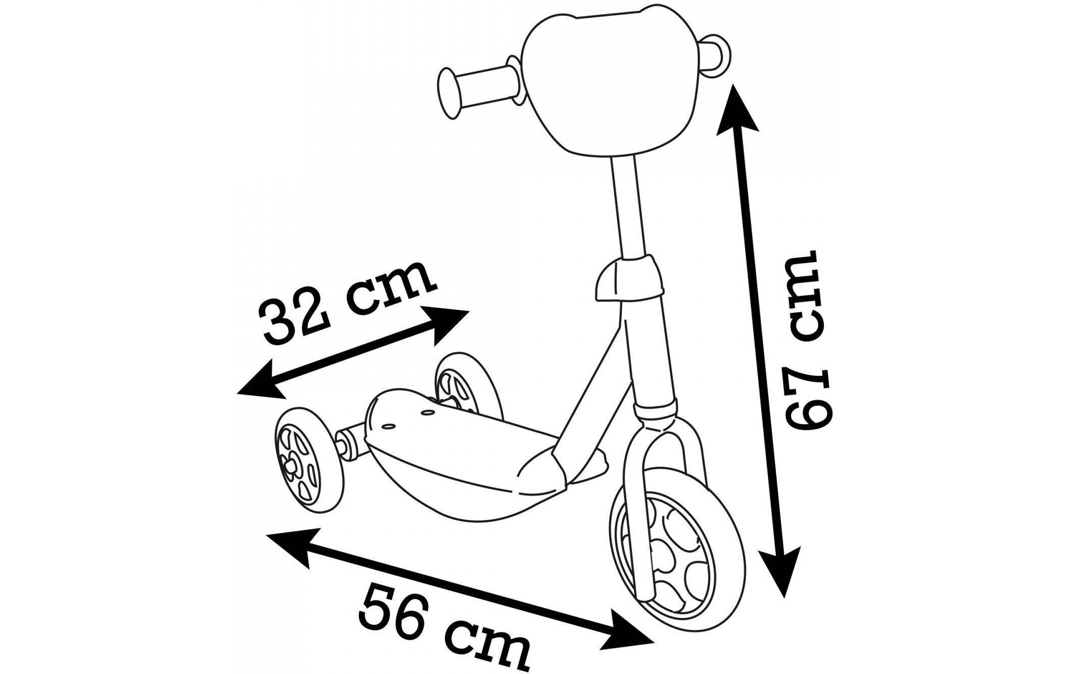 Stitch Roller, 3 RäderScooter mit lautlosen Rädern