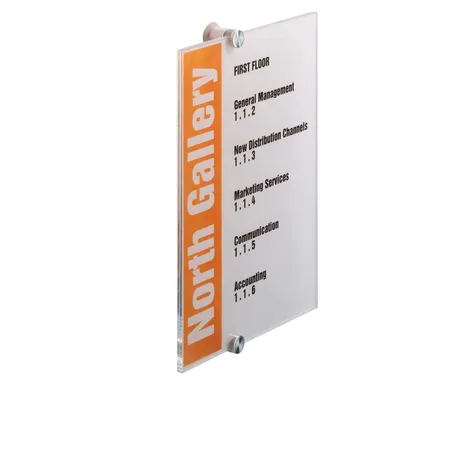 Durable 482519 Türschild Crystal Sign, 210 x 297 mm (DIN A4 hoch), transparent