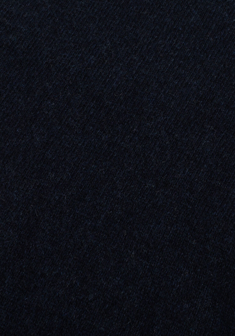 ANERKJENDT donkerblauwe anerkjendt coltrui aknico solid roll neck lambswool