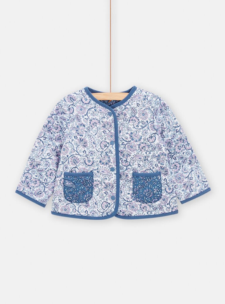 Cardigan matelassé réversible pour bébé fille