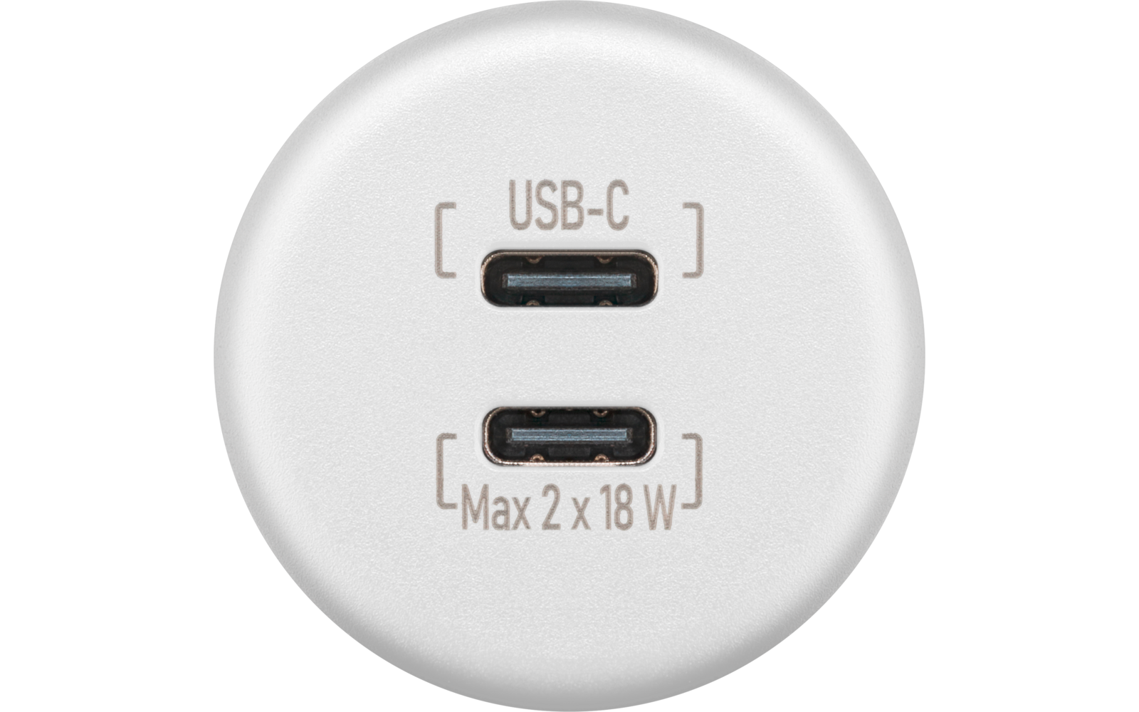 Wentronic Dualer Einbaucharger USB-C anthrazit max. 18 W