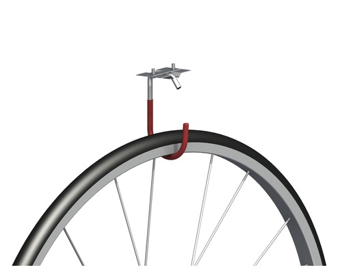 Alfer rubberen fietshaak D 90 x H 125 mm, rood verzinkt