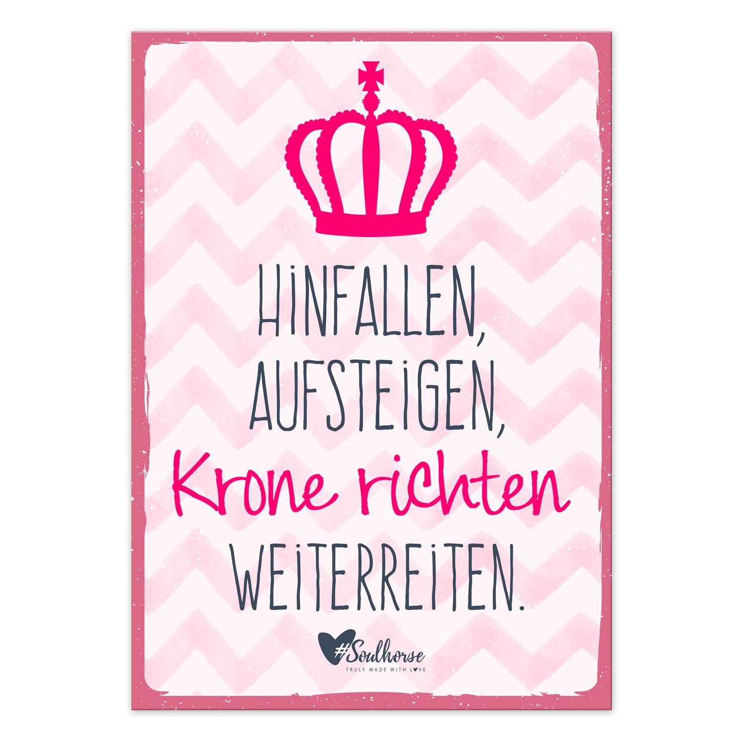 Soulhorse Dekoschild  - hinfallen - A4