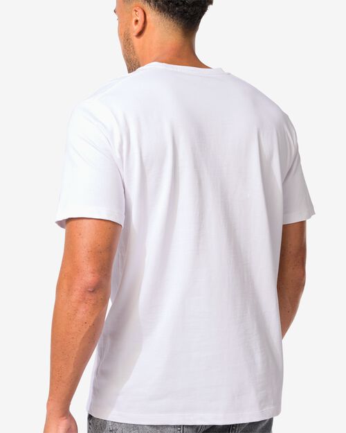t-shirt homme relaxed fit col rond blanc