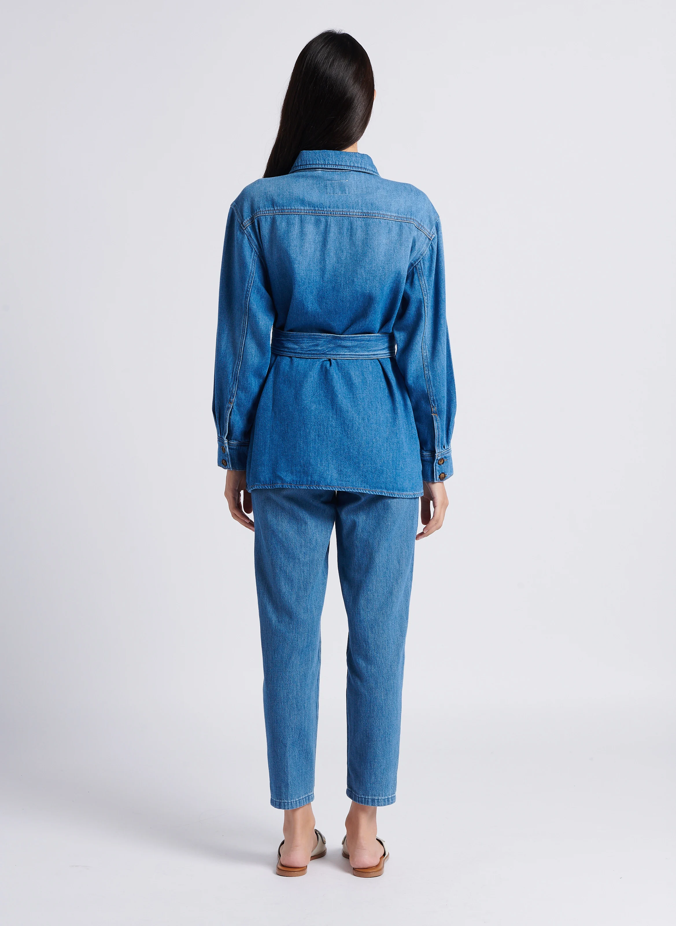 SABIL - Jean droit en coton | Bleu