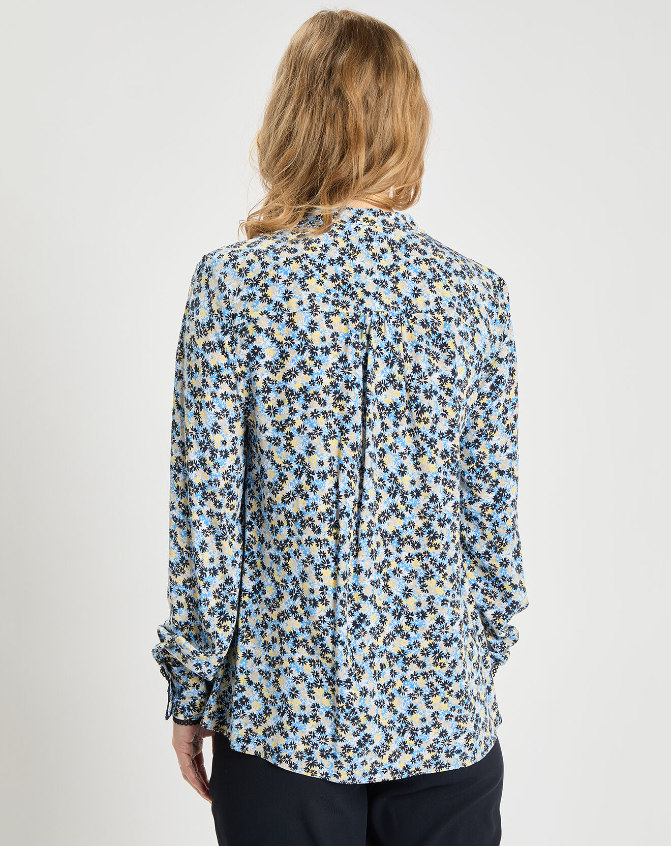 Tommy Hilfiger Blouse imprimée à fleurs bleu/jaune