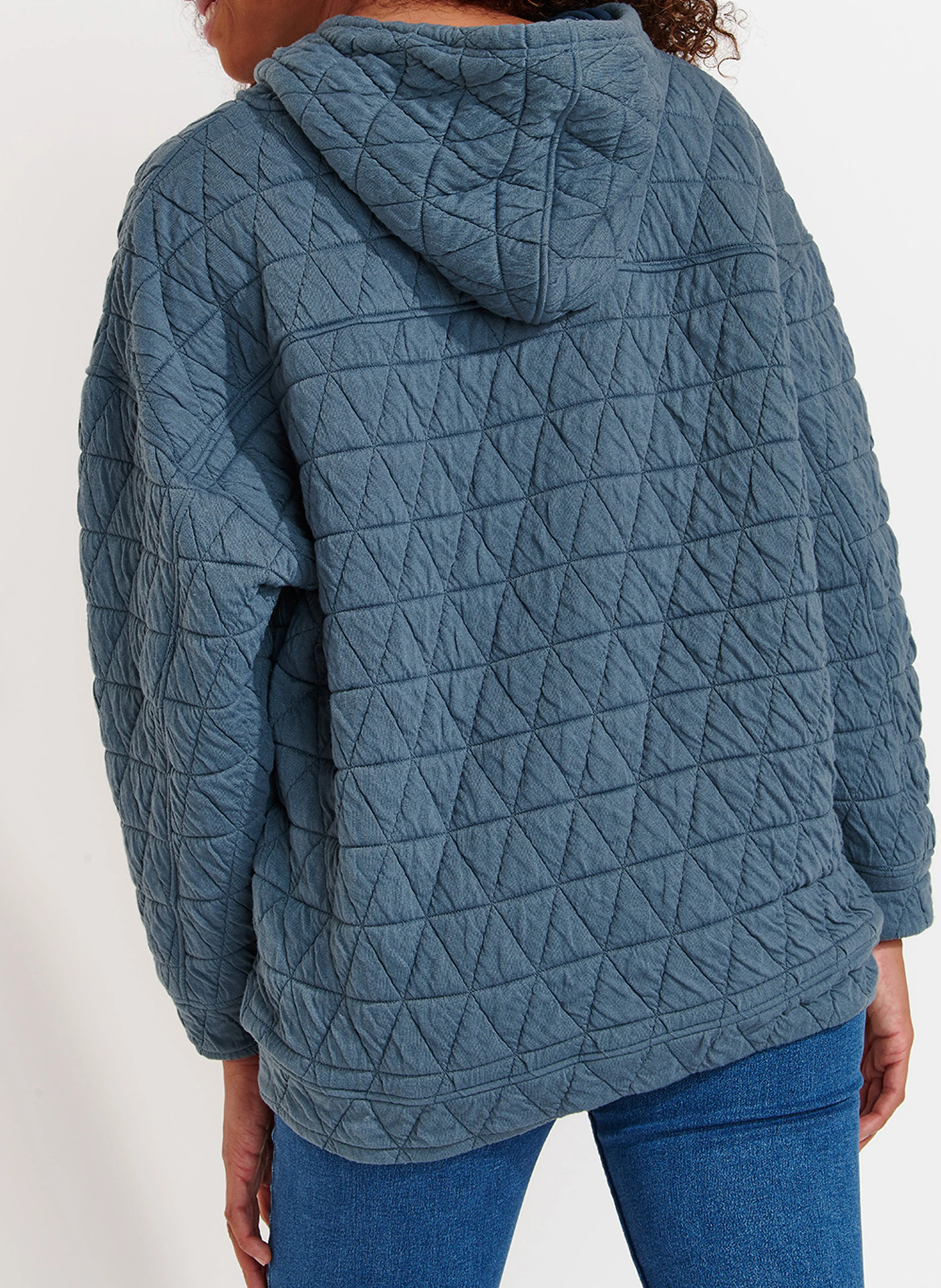 BRADLEY JAYPEAK - Sweat à capuche ample matelassé | Bleu