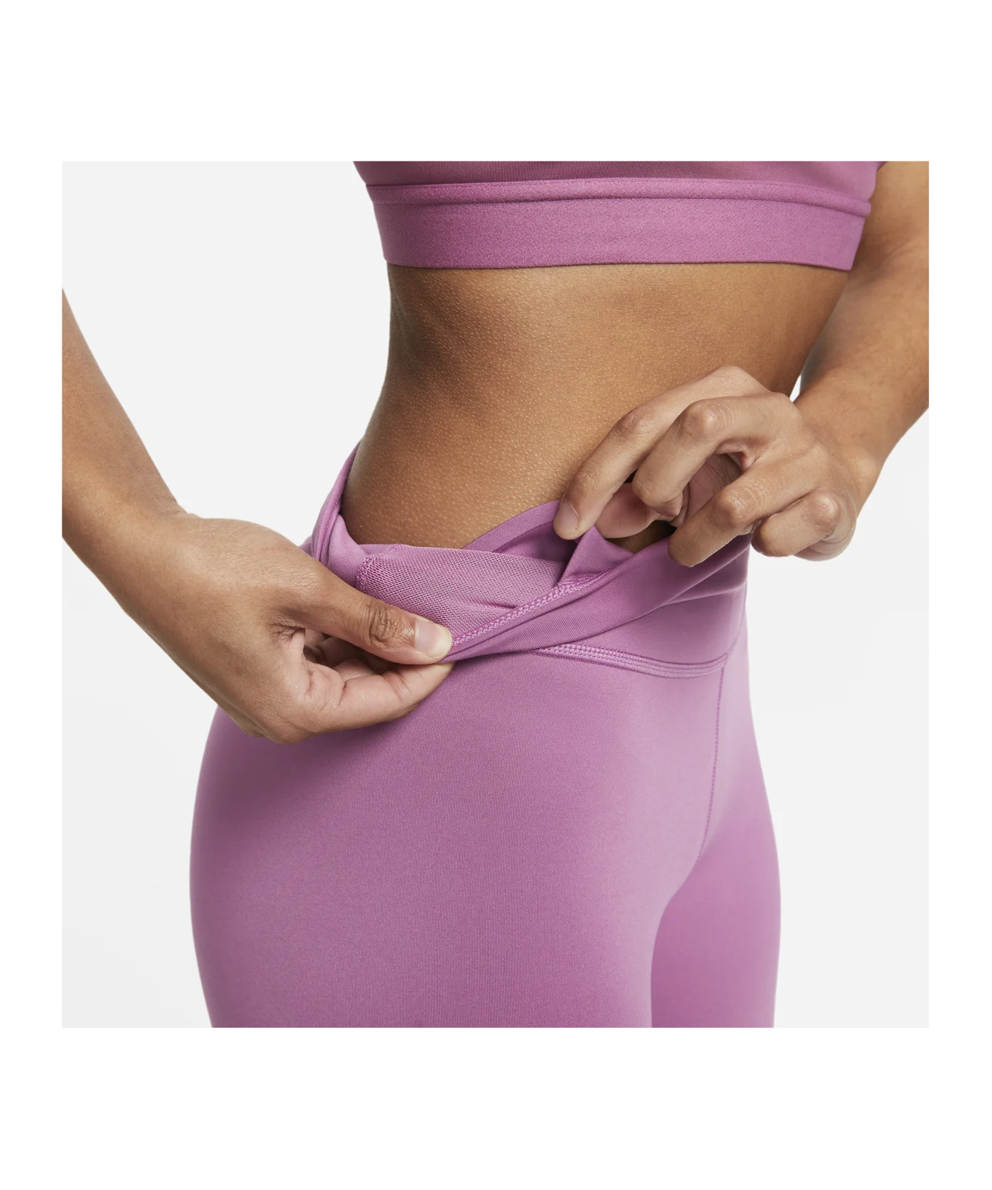 Nike Luxe Mid-Rise Leggings Running Damen Rot F507