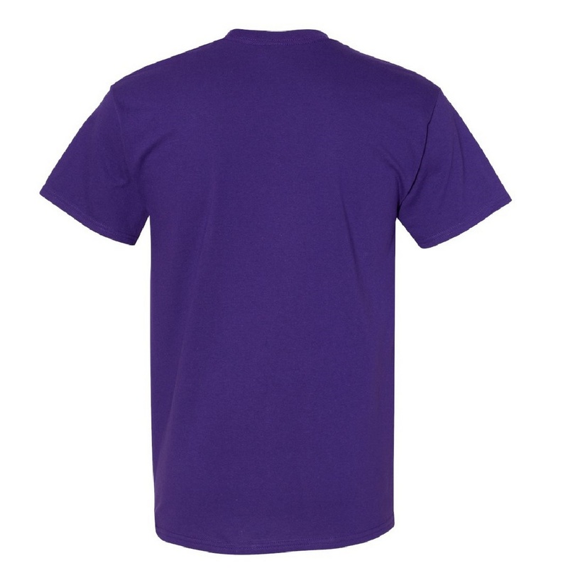 Camiseta básica de manga curta Gildan Heavy Cotton, 100% algodão grosso.