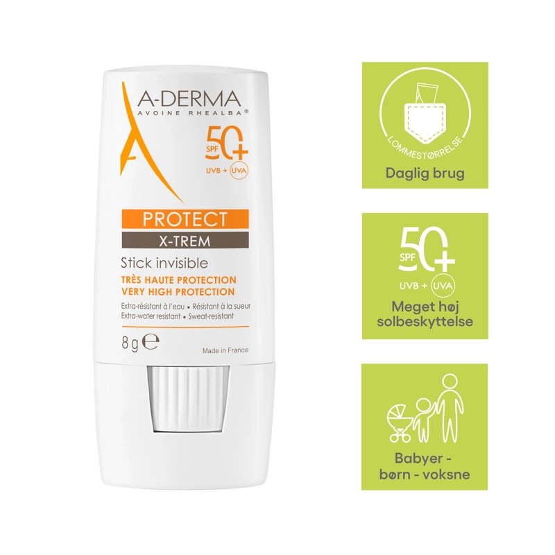 A-DERMA Protect X-Trem Invisible Stick SPF 50+ - 8 gr.