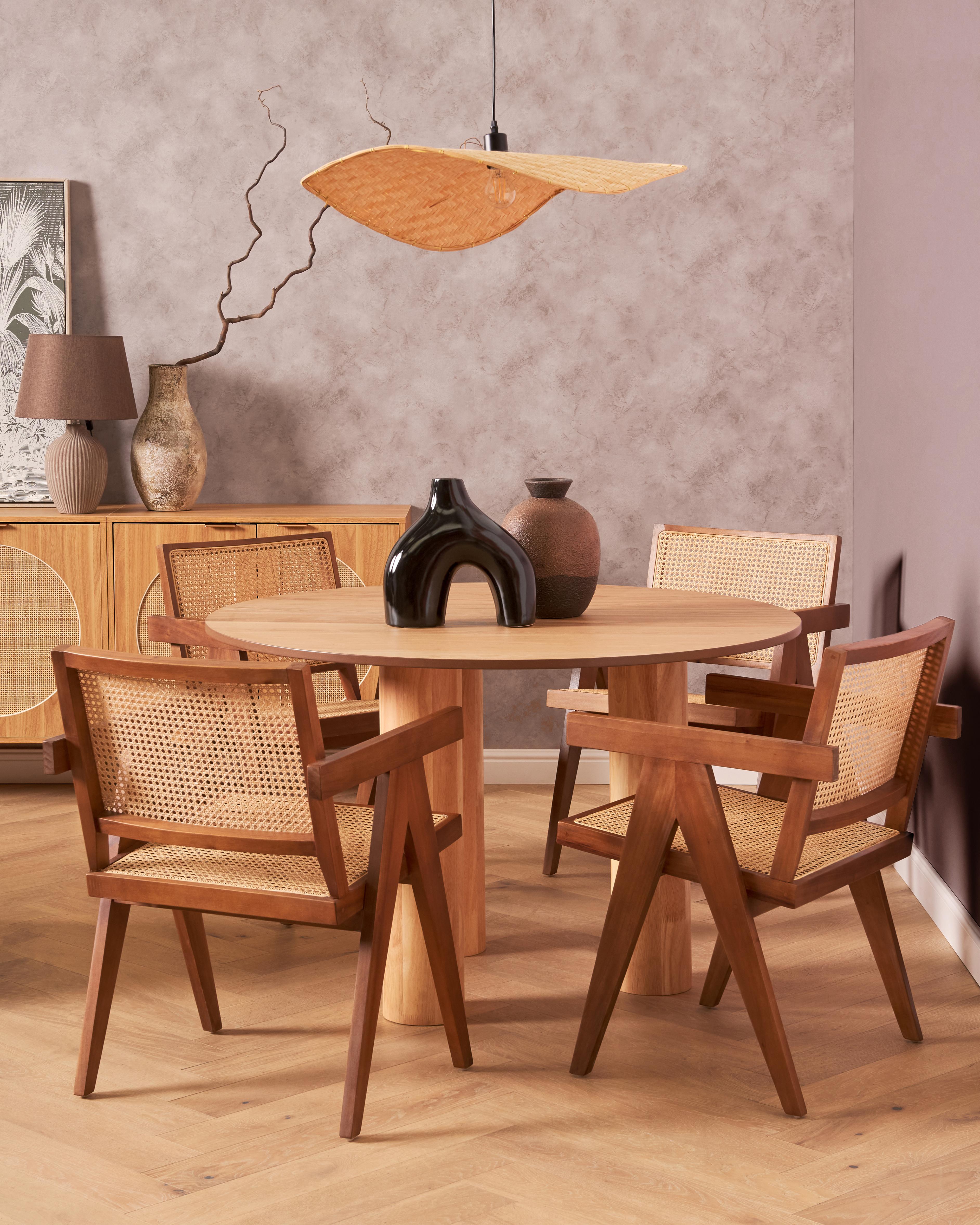 Eettafel ORIN Licht essenhout 120 cm 120 cm