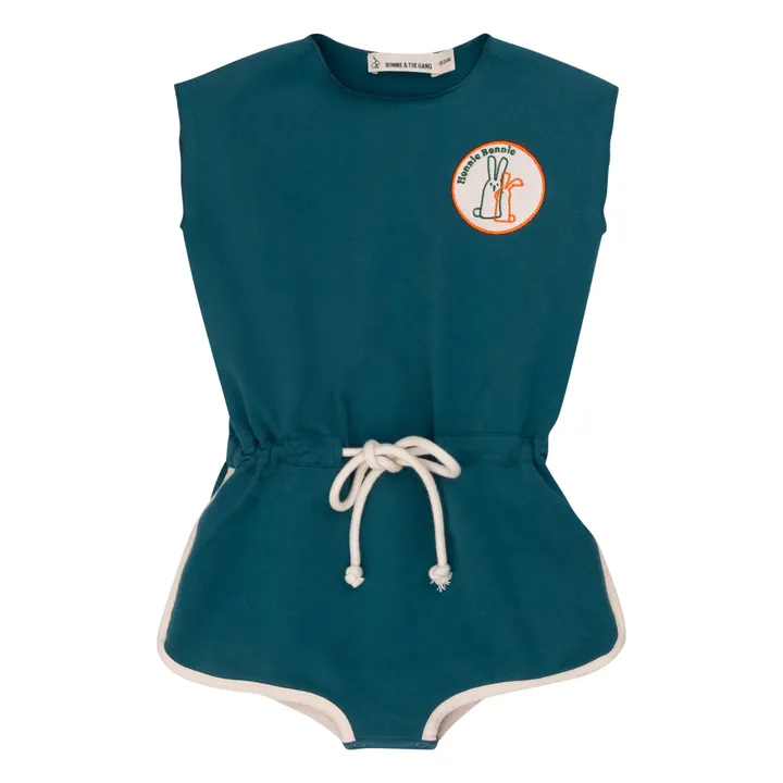 Bonnie & The Gang Combinaison Ziggy Coton Bio | Bleu Vert