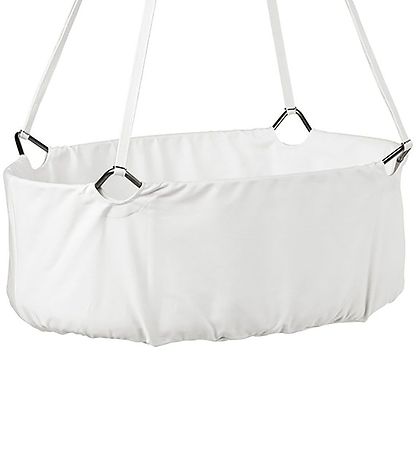 Leander Classic Vugge m. Madras - 83x50x30 cm - Weiß