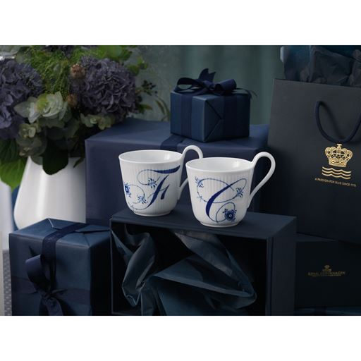 Royal Copenhagen Alfabet Højhankskop, C, 33 cl