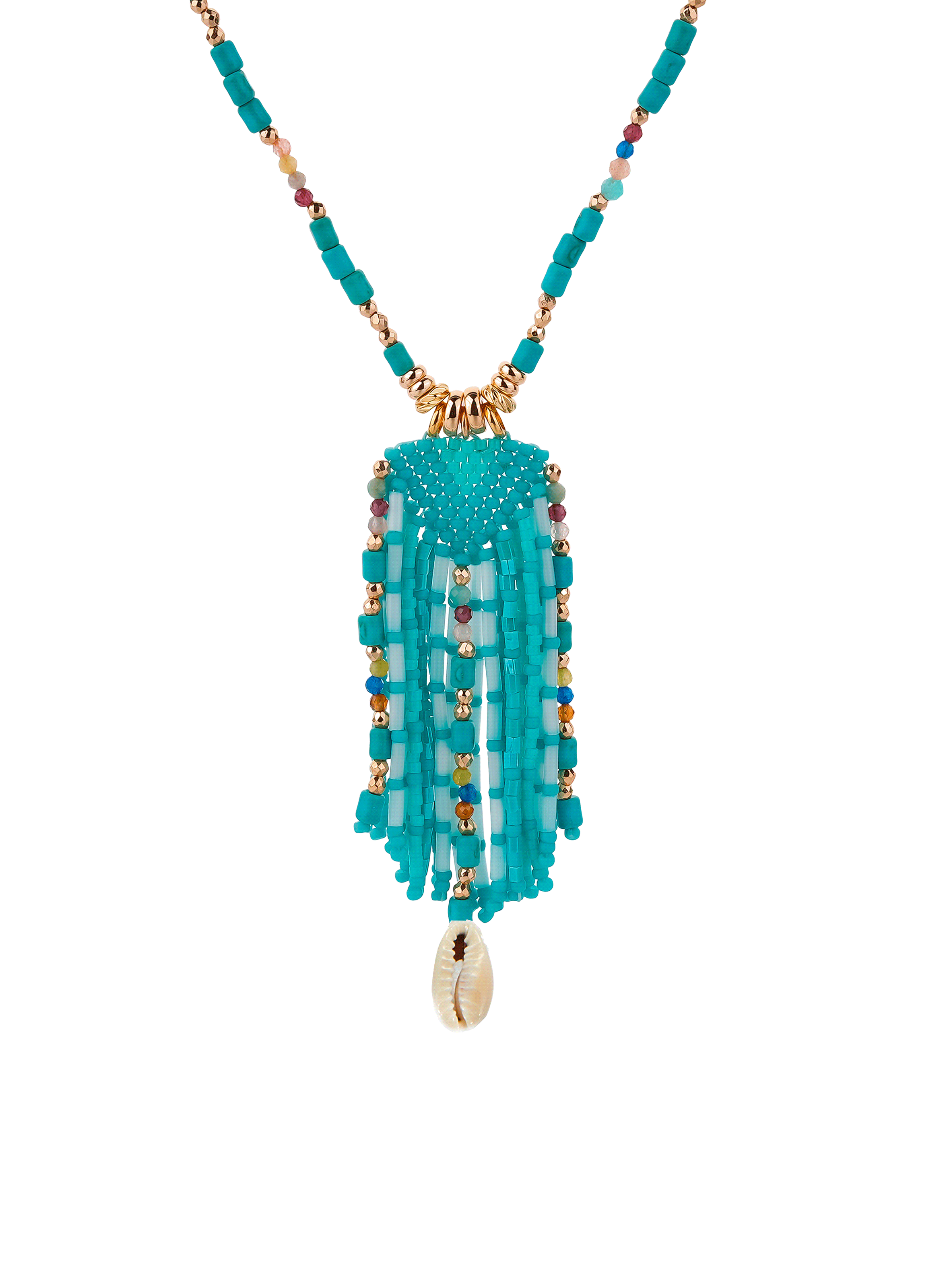MERANGUE - Collier sautoir en perles | Bleu