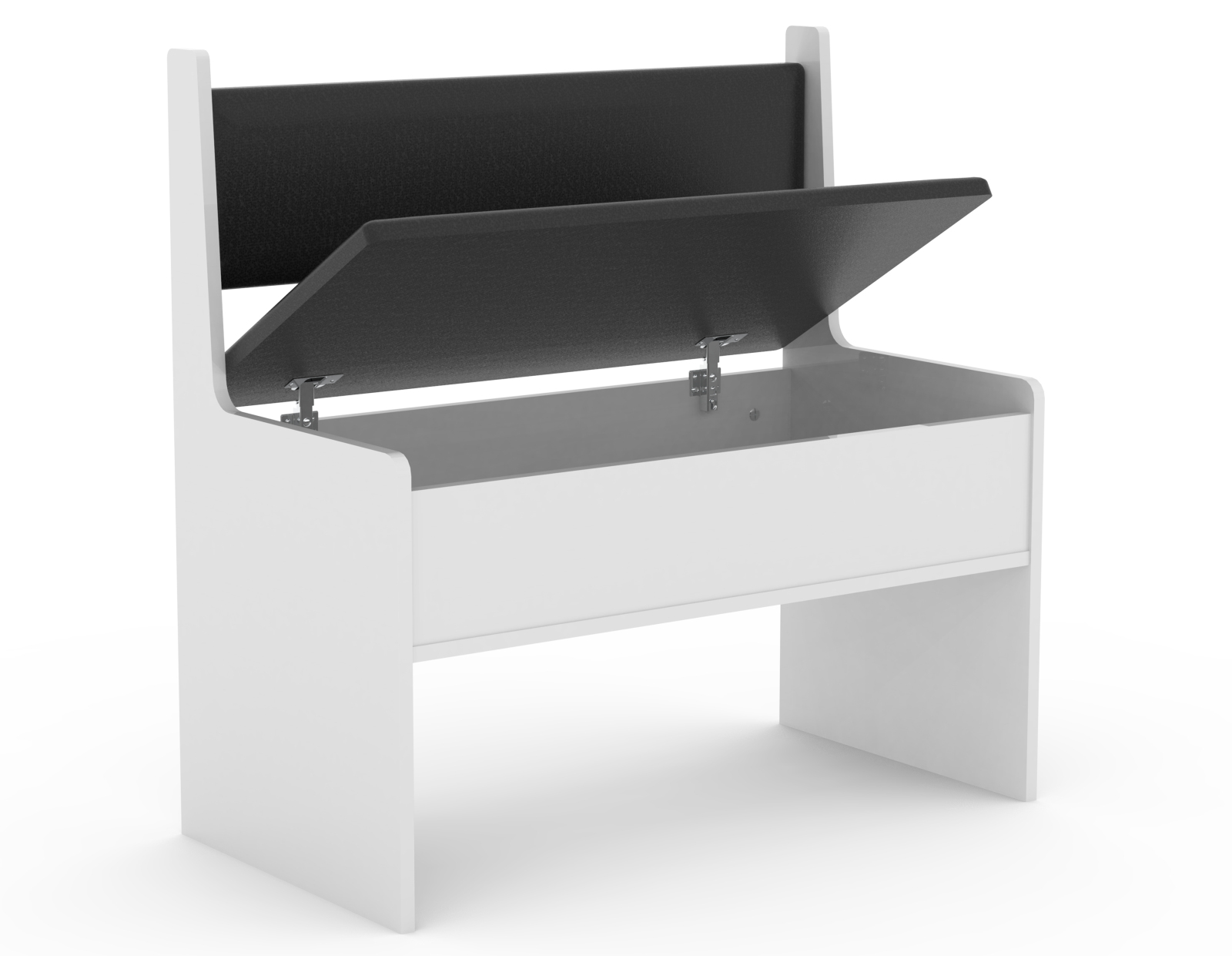 Eckbank ESAL 80 - weiß - aufklappbar - 80 cm