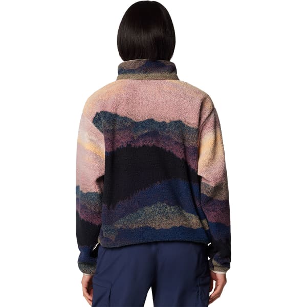 Sweat polaire COLUMBIA HELVETIA II PRINTED CROPPED HALF SNAP W COLLEGIATE NAVY DOLOMITES PRINT