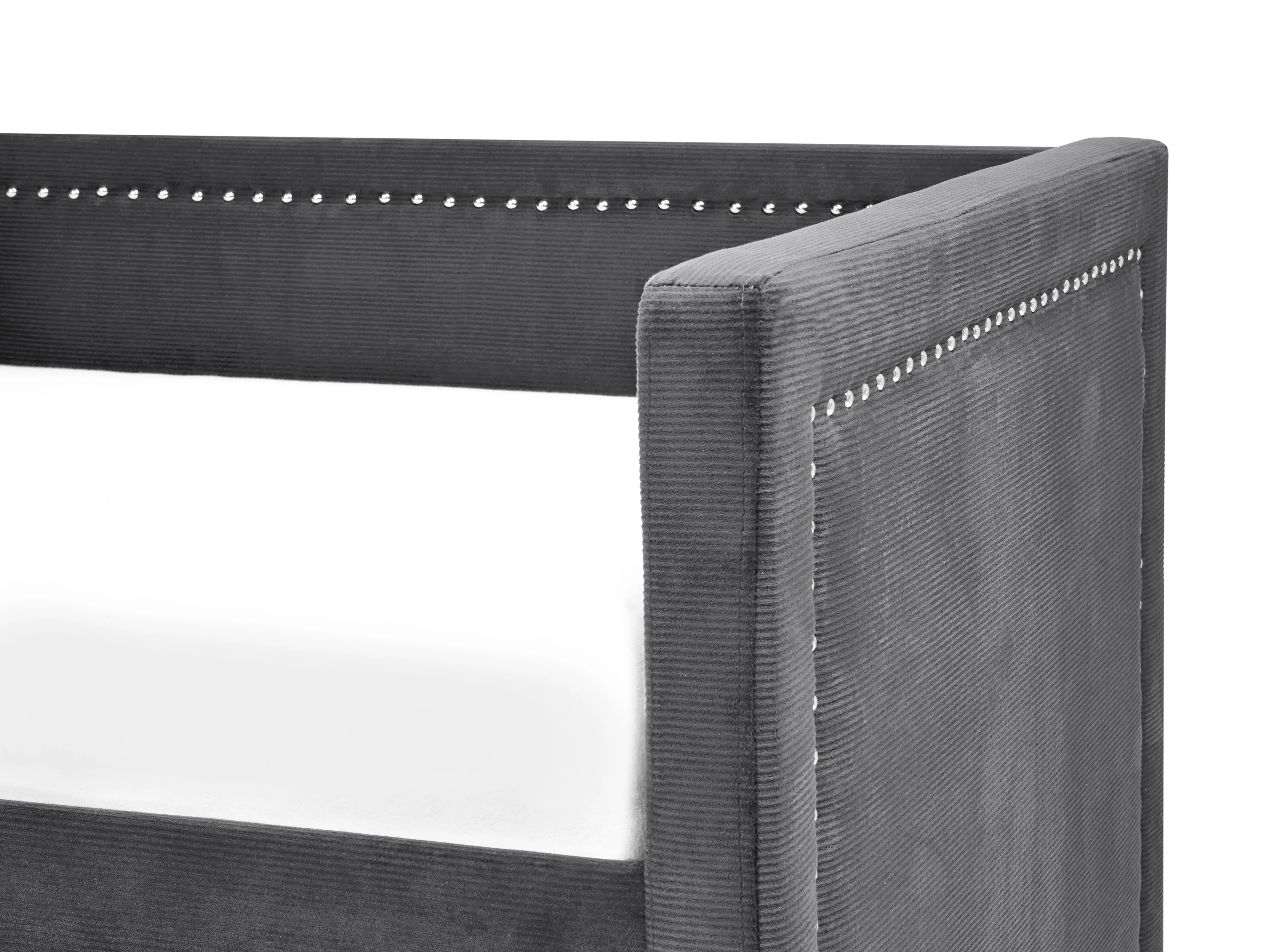 Onderschuifbed Corduroy MIMIZAN 90 x 200 cm Donkergrijs