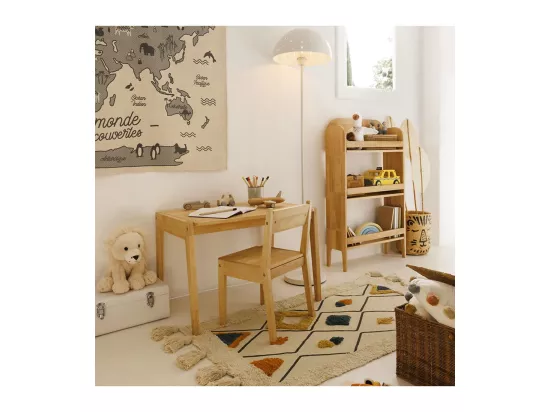 Table pour Enfant en Bois naturel H 48 cm