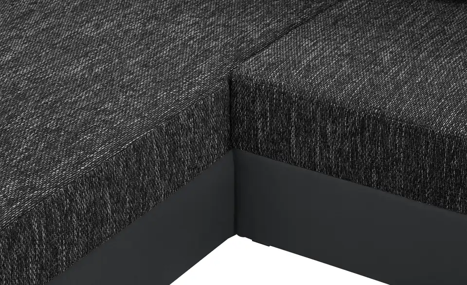 Ecksofa Navarra Schwarz, Anthrazit links