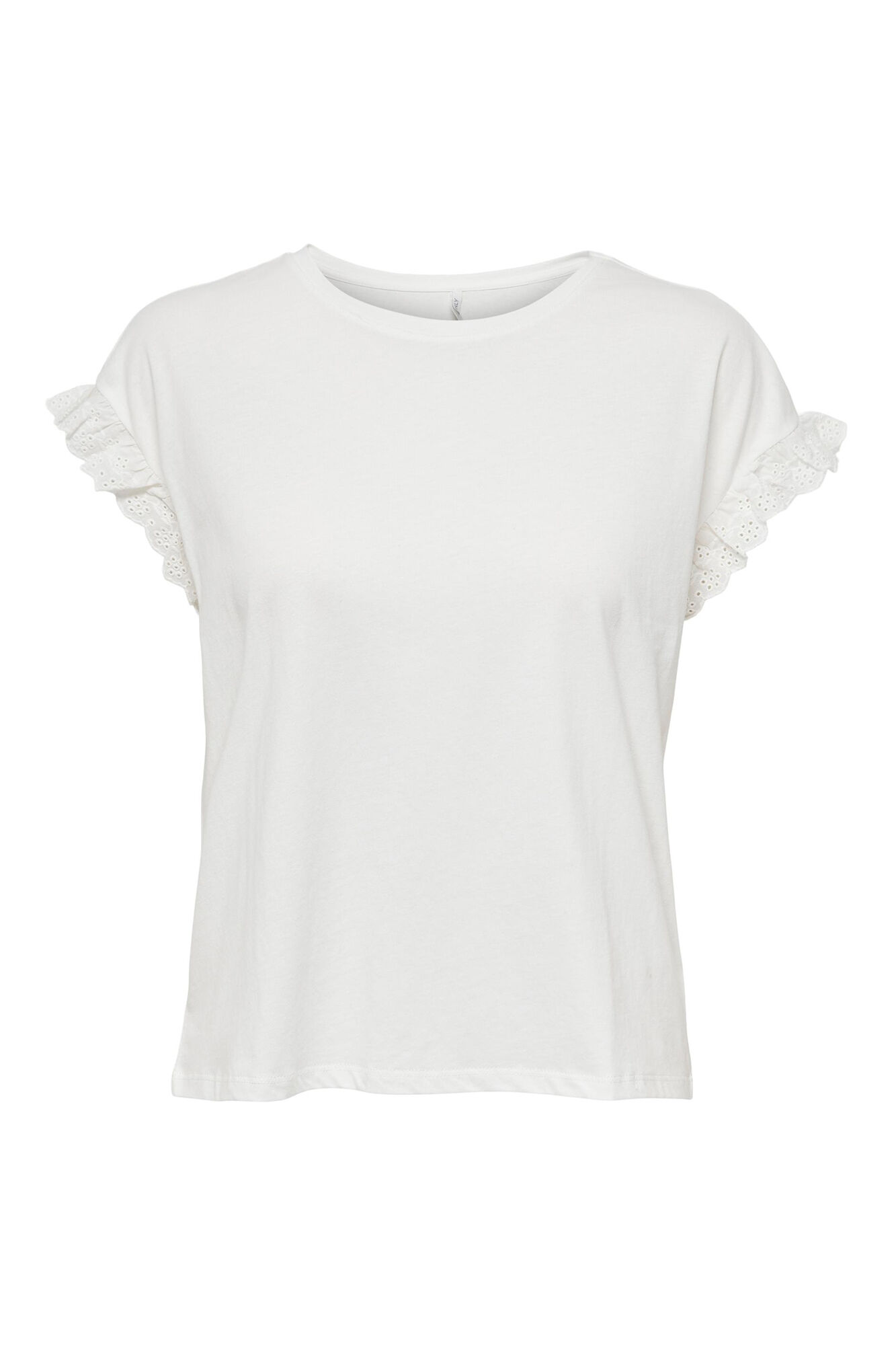 camiseta de manga curta com babados