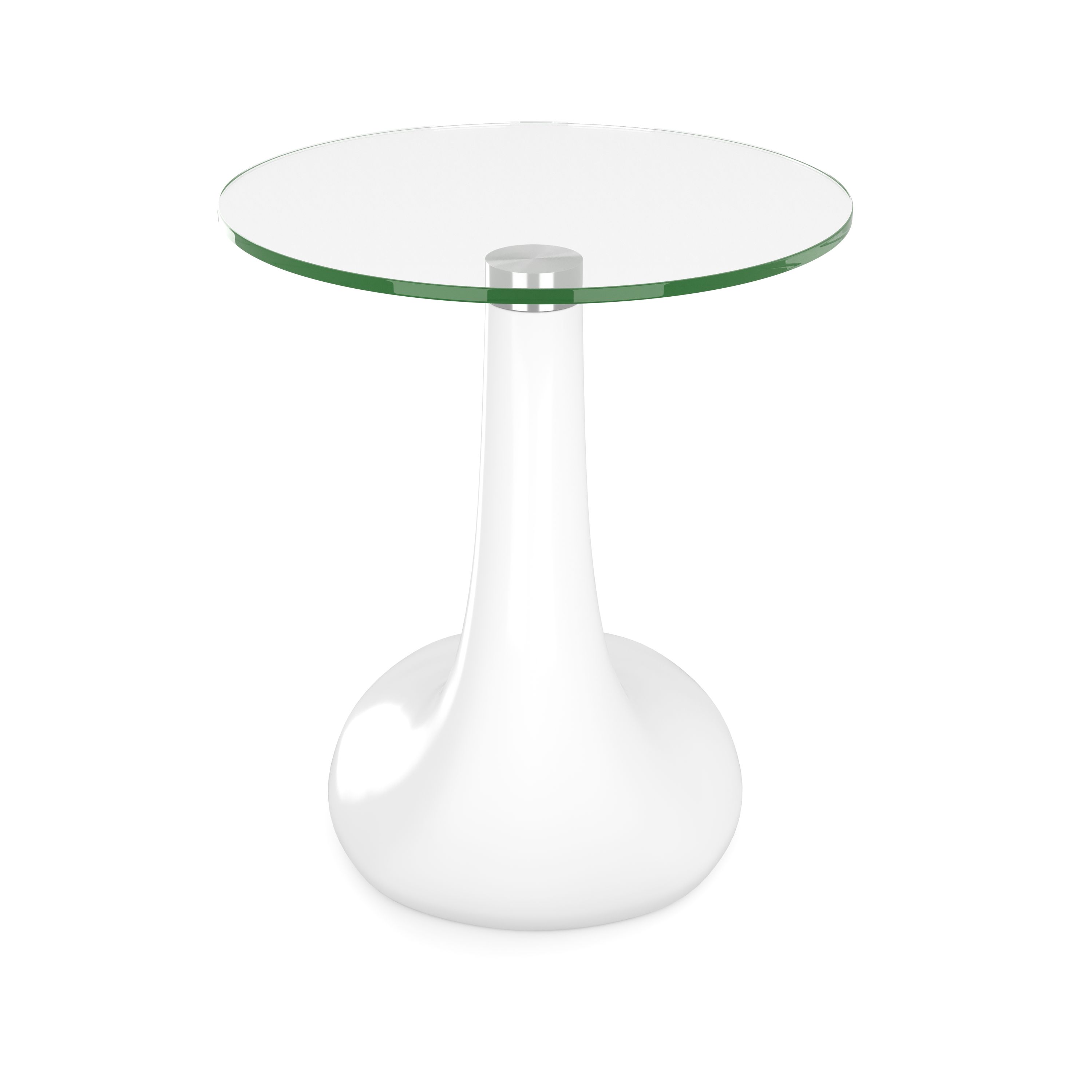 Beistelltisch Glas LORETTE rund weiss