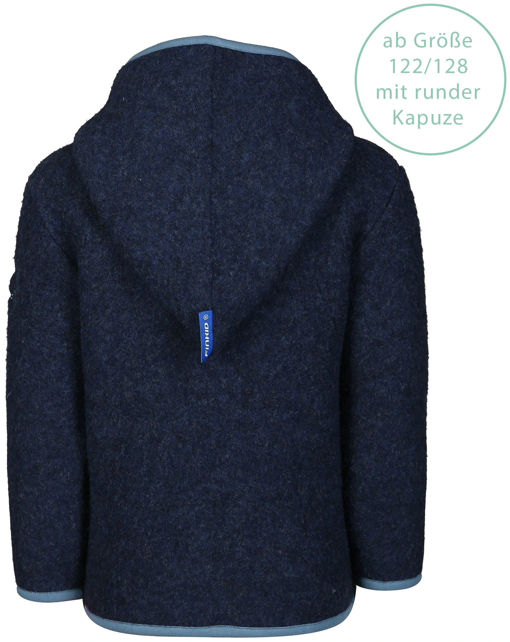 Woll-Fleecejacke LUONTO WOOL in navy/dove