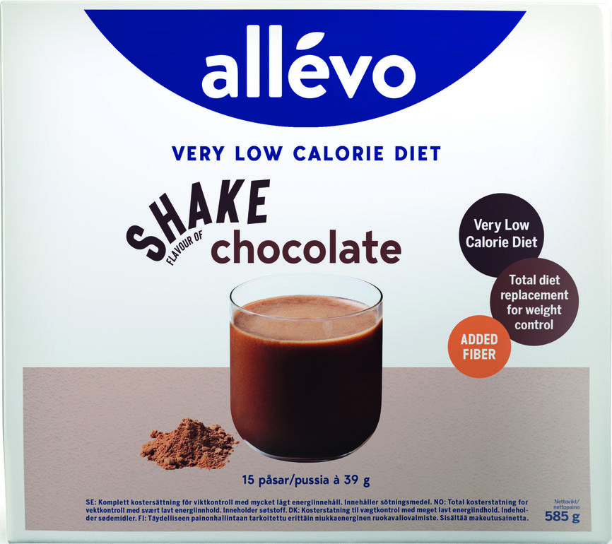Allevo VLCD shake chocolate 15x39 g