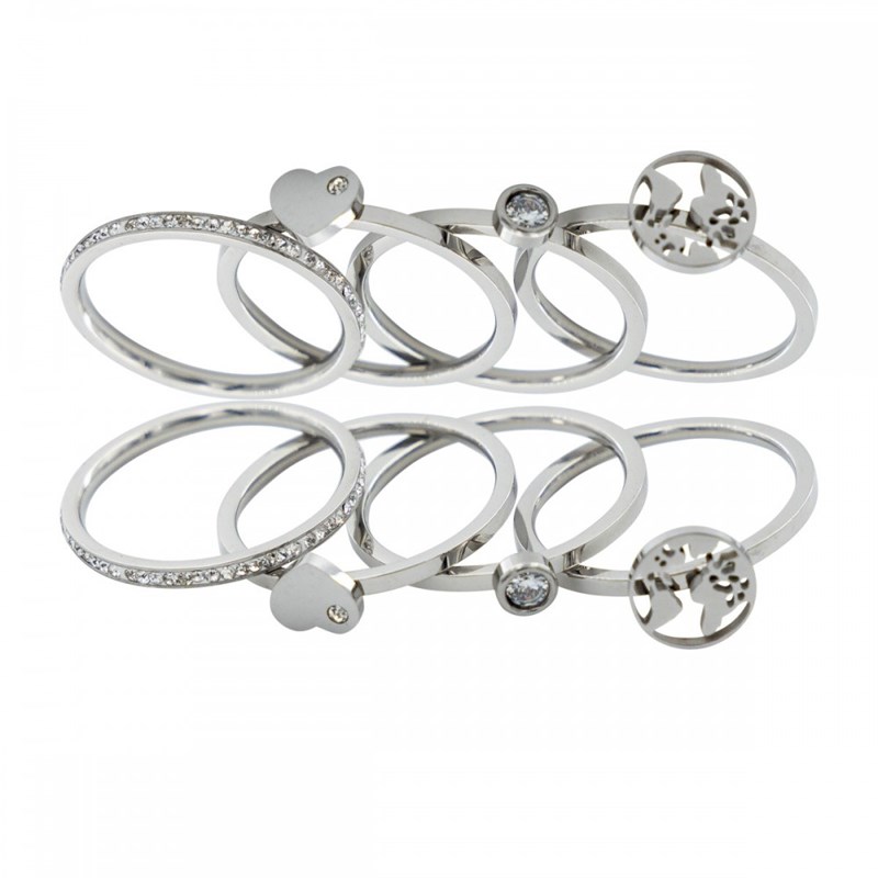 Quatre Bagues Femme avec Strass DAPHNEE
