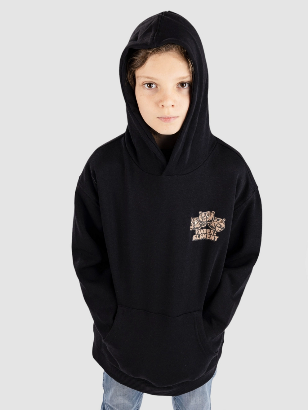 Element Bear With Me Kids Hoodie flint black