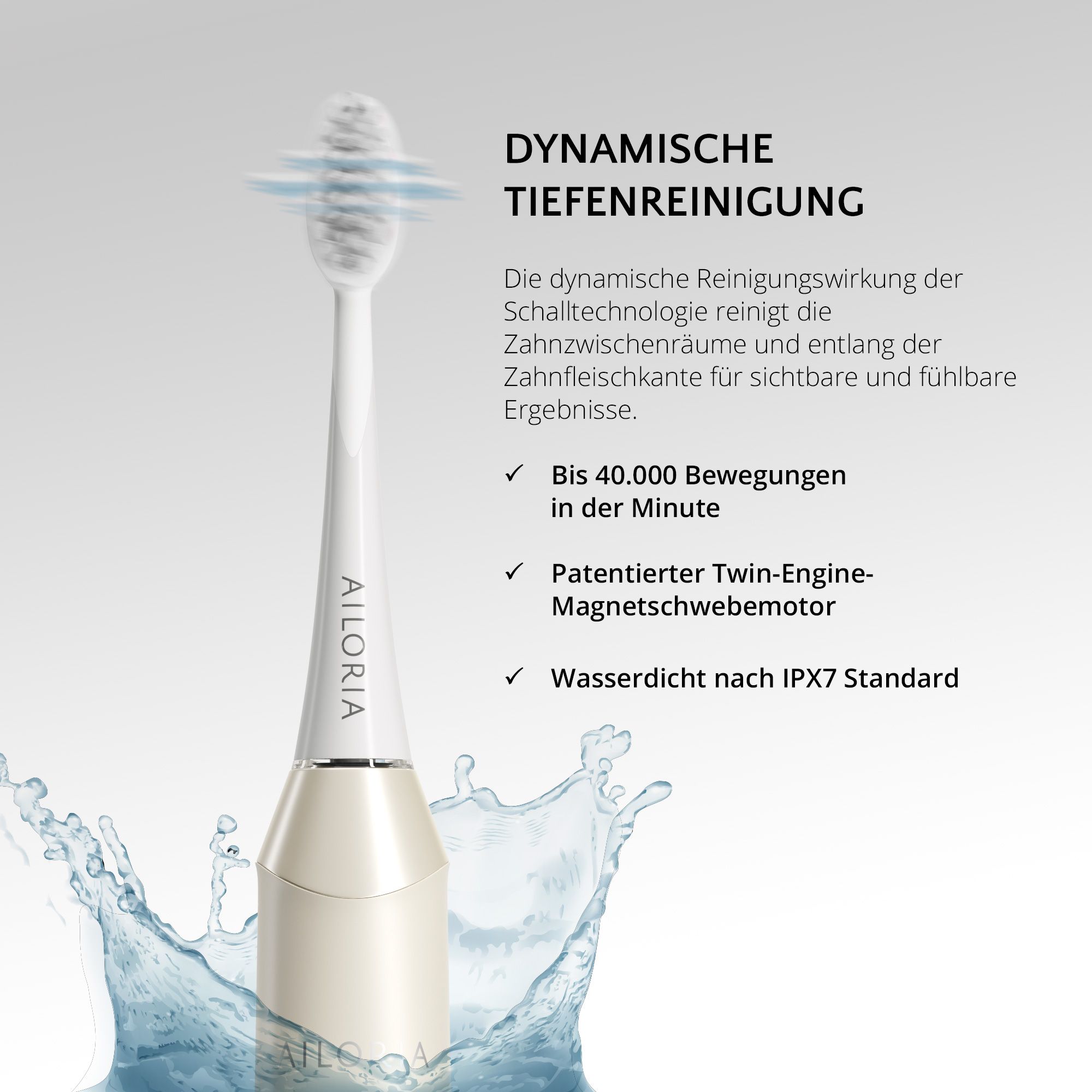 AILORIA SHINE BRIGHT USB-Schallzahnbürste