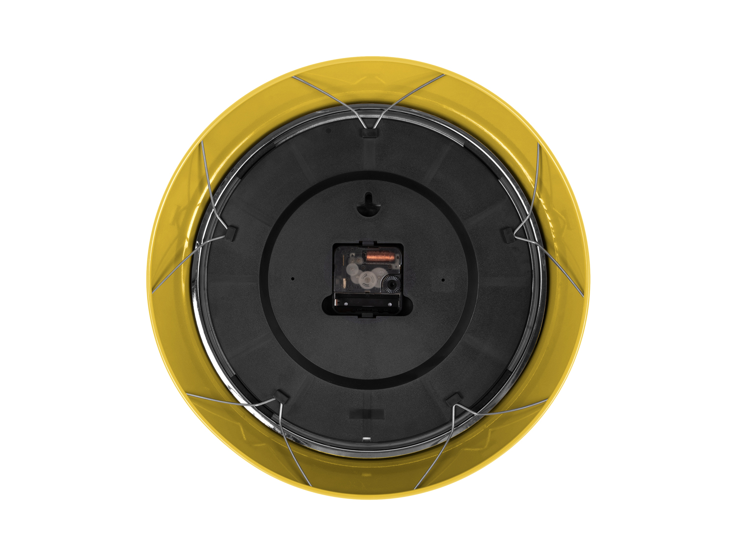 Wall clock Modern Retro bright yellow