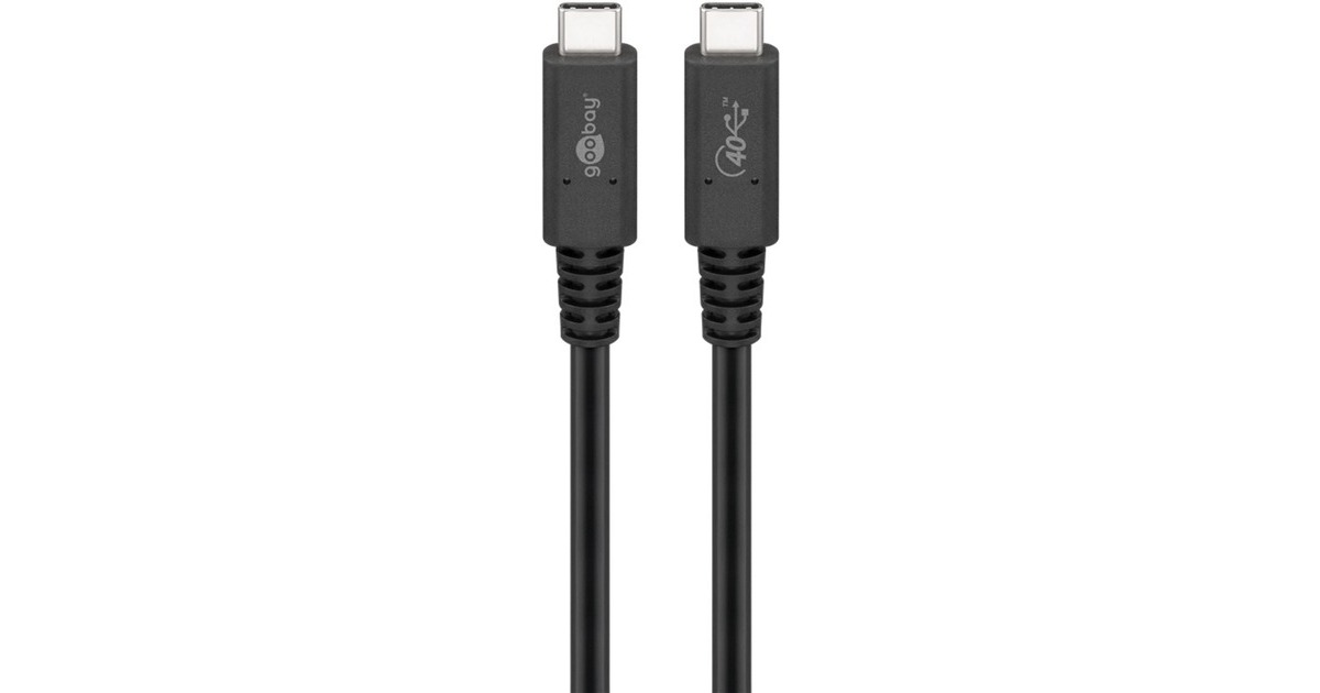 goobayUSB-C 4.0 Gen 3.2 kabel  (Zwart, 1 meter)