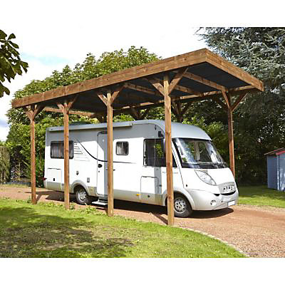 Carport bois Madeira Camping car