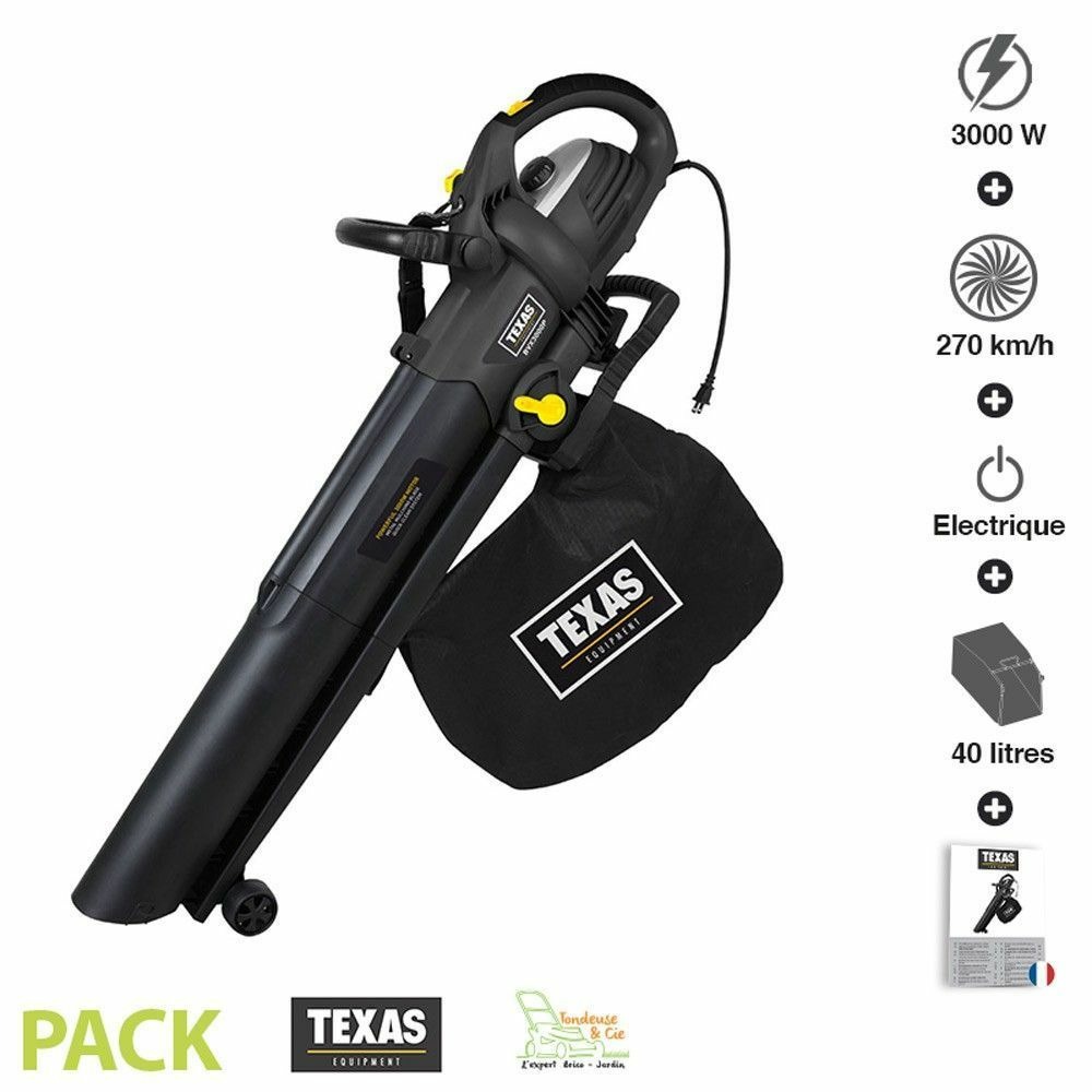Souffleur aspirateur broyeur électrique 840m3/h couteau aluminium texas bvx3000p