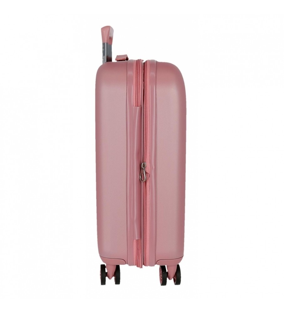 Mala de cabine expansível Movom Riga, rosa - 40x55x20cm -