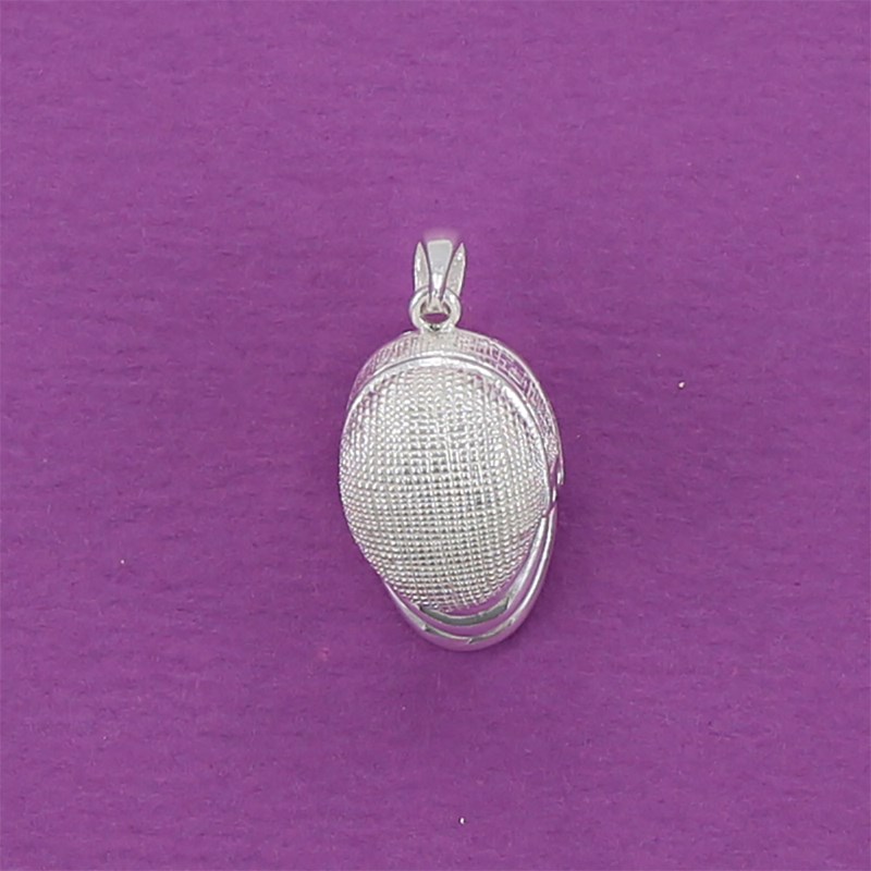 Pendentif masque d'escrime - Argent massif