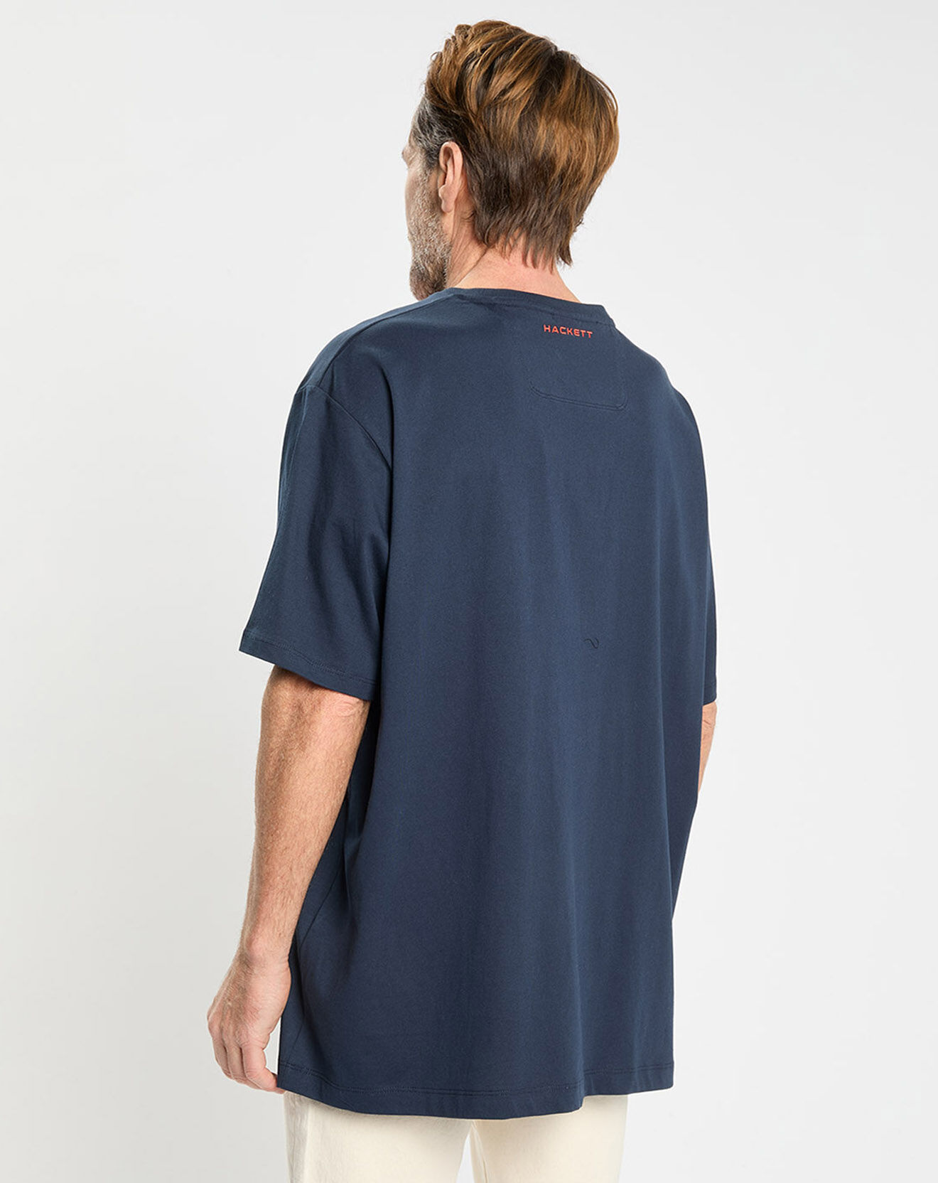 Hackett London T-Shirt Regular Fit Aston Martin Racing embossé bleu marine