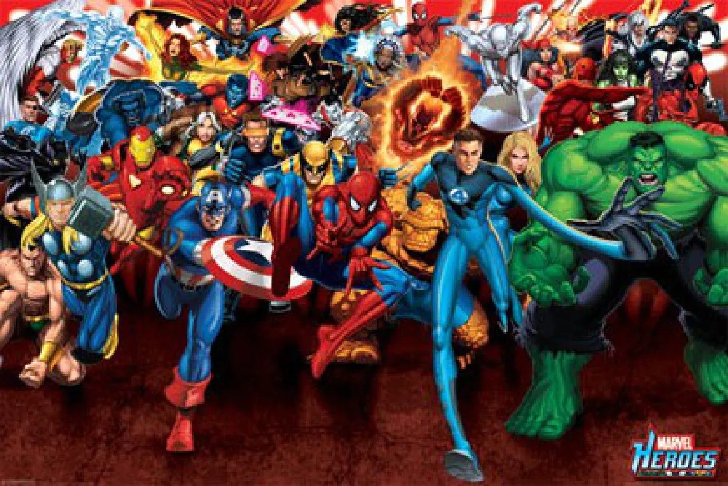 Poster Marvel Heroes - attack, 61 x 91 cm