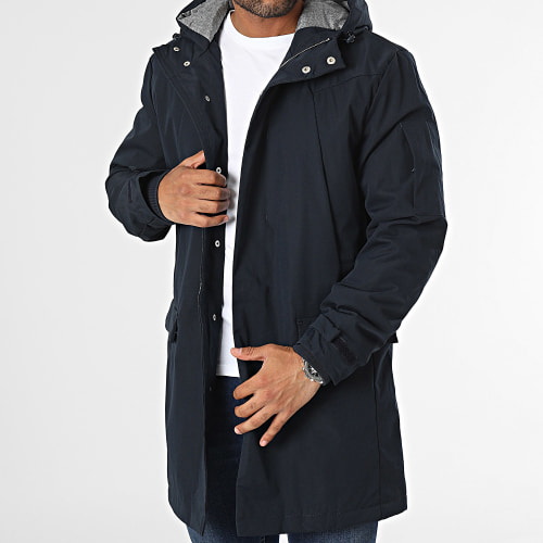 Parka Capuche Bleu Marine
